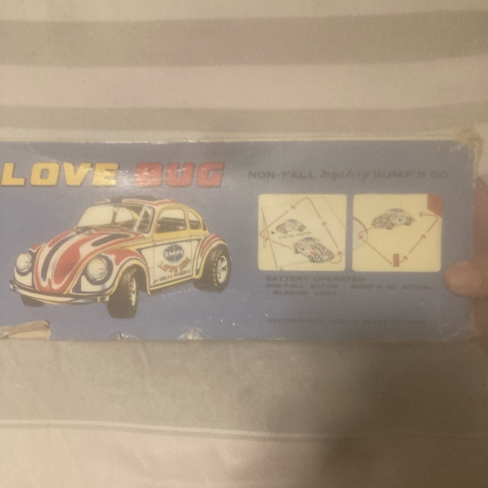1970s love bug Volkswagen Beetle 2-door sedan, bump and go non-fall